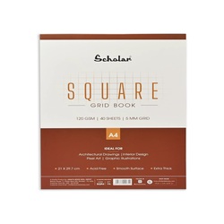 Scholar Square Grid Book A4 ( 120 GSM) SQR4